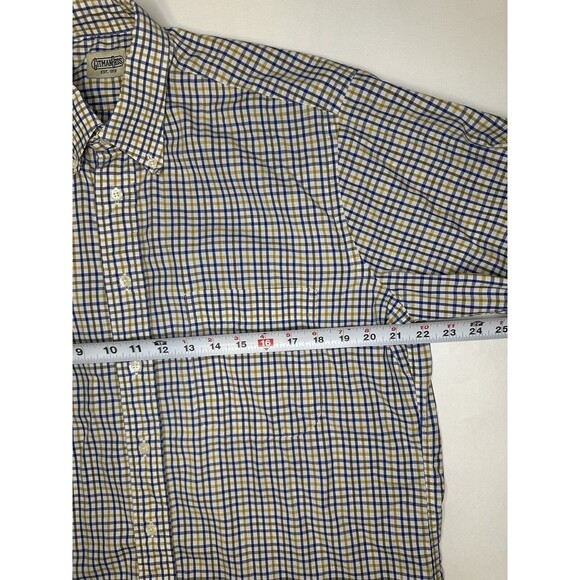Gitman Bros Dress Shirt Men’s Long Sleeve Plaid Button Down Blue White Size L - Picture 10 of 11